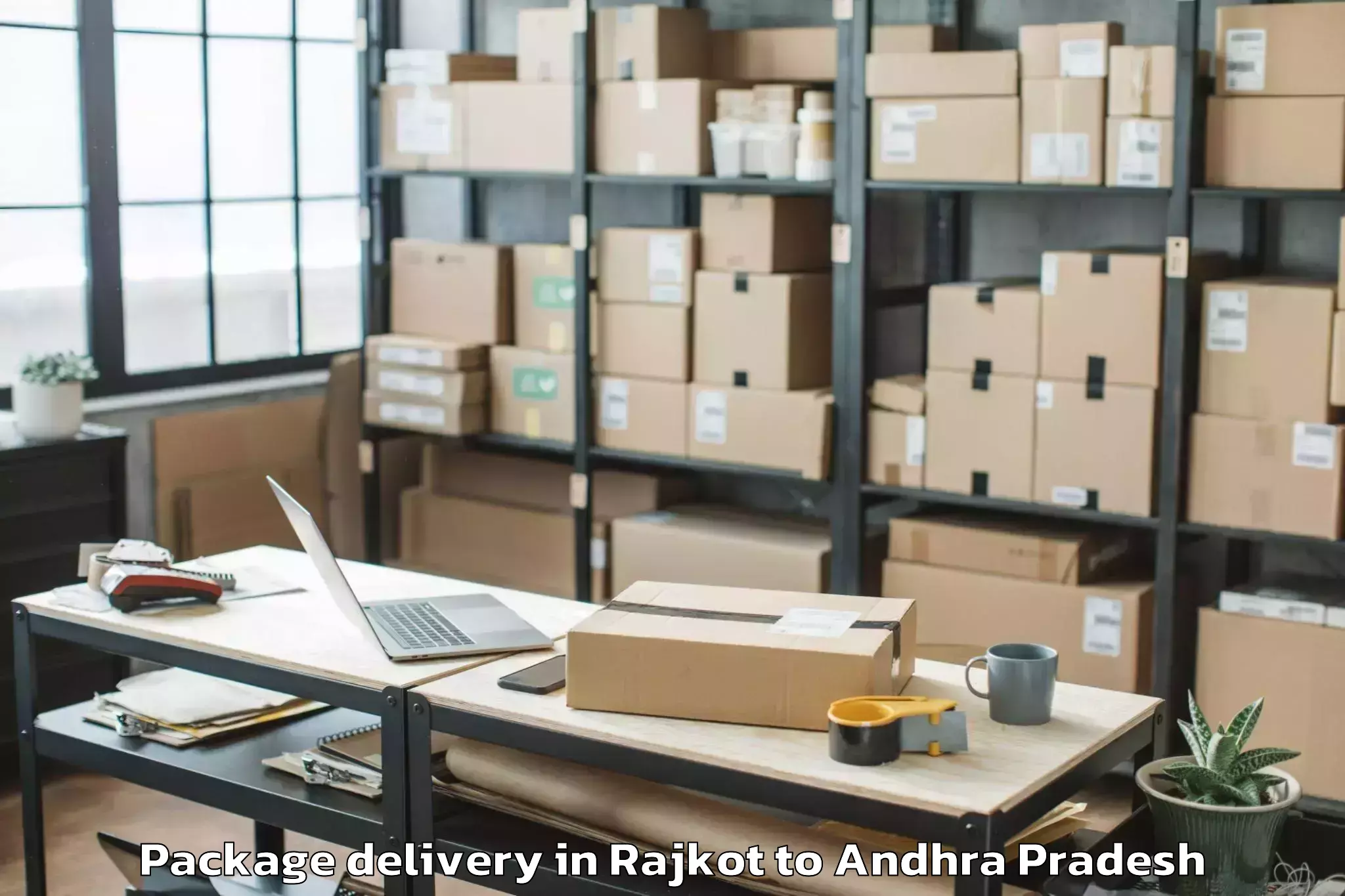 Book Rajkot to Mamidikuduru Package Delivery Online